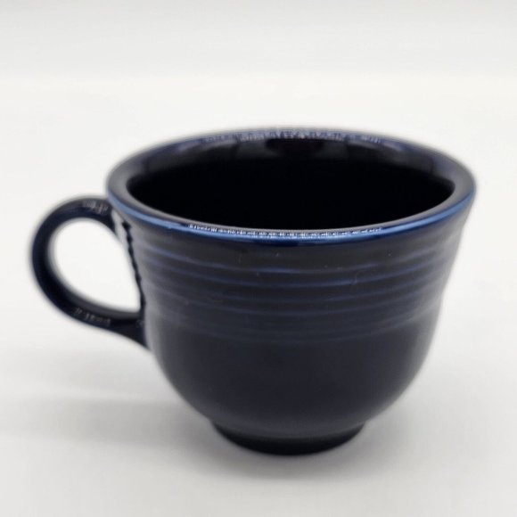 Fiesta Ware 8oz Coffee Mug Tea Cup Cobalt Blue Homer Laughlin Replacement - Picture 2 of 5
